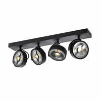 Slv 1002023 Kalu Quad Wandlamp Zwart 4Xes1 afbeelding 2
