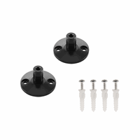 Slv 186300 Wandhouder Kort Tenseo Zw 2St afbeelding 2