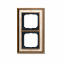 ABB Busch- 1722-846 afdekraam 2V Dynasty Antiek De afbeelding 2