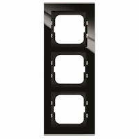 ABB Busch- 1723-245 afdekraam 3V Ax-Glas Zwart afbeelding 2