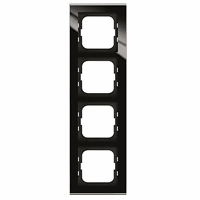ABB Busch- 1724-245 afdekraam 4V Ax-Glas Zwart afbeelding 2
