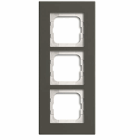 ABB Busch- 1723-815 afdekraam 3V Carat-Pors Antrac afbeelding 2