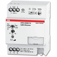 ABB Busch- Std 6586/14 Dimmer 20-300-800W Din RAil afbeelding 2