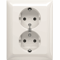 Busch-jaeger dubbel stopcontact inbouw 2-voudig kv SI-B 20 02 eujb 914 (2TKA00003911) afbeelding 2