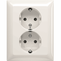 ABB Busch- 202 Eujrb-914 Wandcontactdoos met RA (type F) 2V kv Inb Si-B afbeelding 2