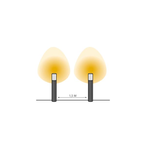Zuil Oberon Lo 12V 4W 400Lm 3000K Ip44 Antr