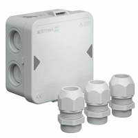 Attema Cable-Mate Kabeldoos IP65 AK1 (lxbxh) 95x95x45mm met 3xM25-wartel grijs 2500