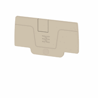 End plate (terminals), 58 mm x 2.1 mm, dark beige afbeelding 2