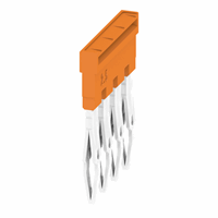 Cross-connector (terminal), Plugged, orange, 24 A, Number of poles: 4, afbeelding 2