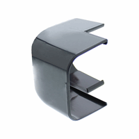 Ronde buitenbocht 90° 65x50mm antraciet afbeelding 2