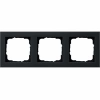 Zwart mat 3 voudig afdekraam Gira E2021309 rechthoekig