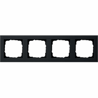 Gira E2 Afdekraam 4-v zwart mat 021409
