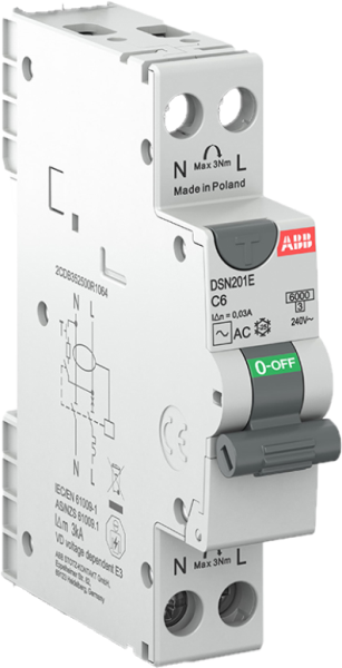 Aardlekautomaat 1p+N/16A/30mA A-kl. 1 mod