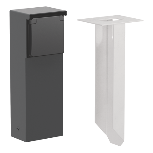 Tuinpaal 1v WCD IP55 grondpin RVS zwart afbeelding 2