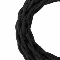 Bailey 140308 Textile Cable Twisted 2C Black afbeelding 2