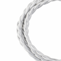 Bailey 140309 Textile Cable Twisted 2C White afbeelding 2