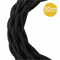 Bailey 140319 Textile Cable Twisted 2C Black afbeelding 2