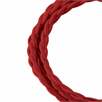 Bailey 140707 Textile Cable Twisted 2C Red afbeelding 2