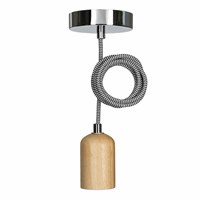 Bailey 141481 Pendant Lima E27 Wood 1.5M 2C afbeelding 2