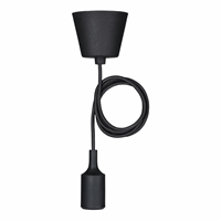 Bailey 141580 Silicone Pendant E27 Black 1.5 afbeelding 2