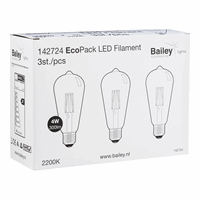 Bailey 142724 Ecopack 3Pcs Led Fil St64 E27 afbeelding 2
