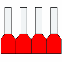Klemko G 490 Disp Adereindhuls 1mm2 Rd L=8 afbeelding 2