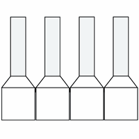 Klemko G 488 Dk Disp Adereindhuls 0.5mm2 Wt L=8 Ro afbeelding 2