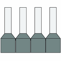 Klemko G 489 Dk Disp Adereindhuls 0.75mm2 Bl L=8Ro afbeelding 2