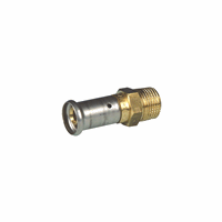 Henco messing pers puntstuk buitendraad 20mm x 3/4" afbeelding 2