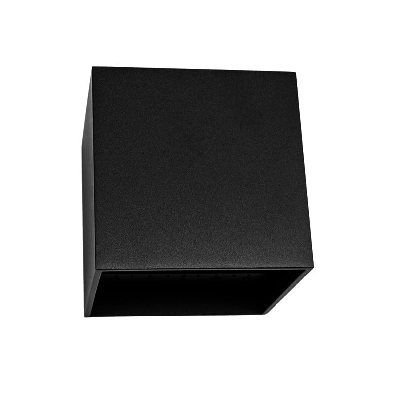 Tronix Wandlamp Cube 6W 2700K 220lm (lxbxh) 100x100x100mm IP65 dimbaar opbouw zwart