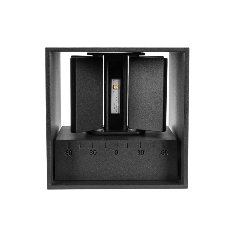 Tronix Wandlamp Cube 6W 2700K 220lm (lxbxh) 100x100x100mm IP65 dimbaar opbouw zwart