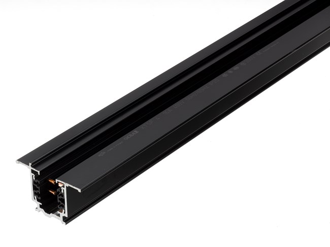 Nordic 3-fase rail inbouw zwart 2-meter XTSF4200-2 afbeelding 2