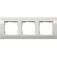 Gira System 55 Afdekraam 3-v voor wandgoot zuiver wit 0213023 afbeelding 2