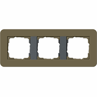 Gira E3 Afdekraam 3-v umbra grijs/antraciet 0213426 afbeelding 2