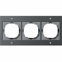 Gira TX_44 Afdekraam 3-v antraciet 021367