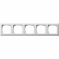 Gira System 55 Afdekraam 5-v zuiver wit mat 021504 afbeelding 2