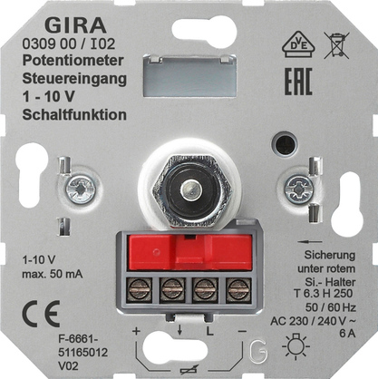 Gira Inb. TL-pot.meter Dali 1-10V puls basiselement 030900 afbeelding 2