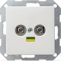 Gira System 55 Inb.Zkh Potentiaalvereffeningsdoos 2-v zuiver wit mat 040527 afbeelding 2