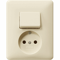 Gira System 55 Inb. combi wissel + WCD crème 047601 afbeelding 2