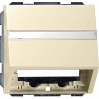 Gira System 55 Datakap universeel + draagring tekstveld crème 087001 afbeelding 2