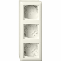 Gira System 55 Opbouwbehuizing 3-v afd.raam crème 106301 afbeelding 2