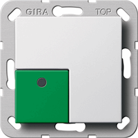 Gira System 55 Inb.uitschakelknop zuiver wit 291103 afbeelding 2