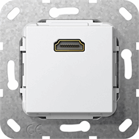 Gira Inb. HDMI kopp. 1-v basiselement zuiver wit 566903 afbeelding 2