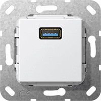 Gira Inb. USB-A 3.0 verloopkabel 1-v zuiver wit 568303 afbeelding 2