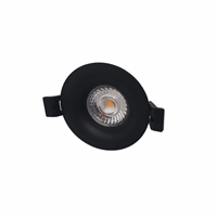 Interlight LED inbouwspot 8W 2700K 640 lumen dimbaar zwart IP44 Camini