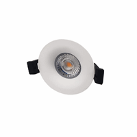 Interlight LED inbouwspot 8W 2700K 640 lumen dimbaar zwart IP44 Camini kantelbaar