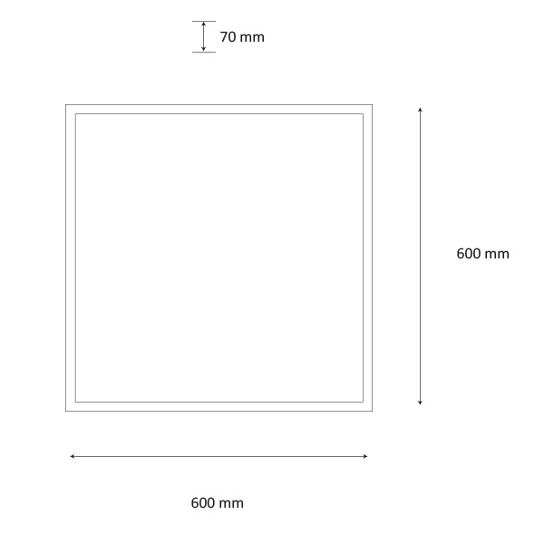LED-paneel opbouwset 600x600mm wit afbeelding 3