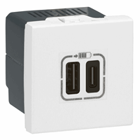 Legrand 077592 Mosaic Usb Lader Type A+C 2 Mo afbeelding 2