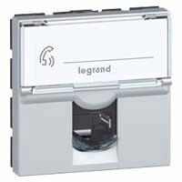 Legrand 079476 Dataconn 1Xrj45 C6A Stp 2M Alu afbeelding 2