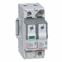Legrand 412226 Oversp.T2-1P+N-20Ka 1.2kv-320V afbeelding 2